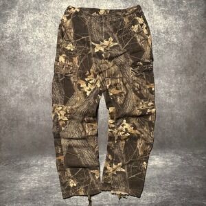 Vintage Mossy Oak Camo Cargo Pants Men's Medium Hunting Outdoor Made USA
